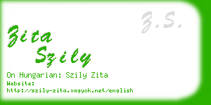 zita szily business card